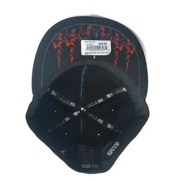 New Era Mens 59Fifty 5950 Cracked WM Star Wars Fitted Hat Black Size 7 - Picture 5 of 8